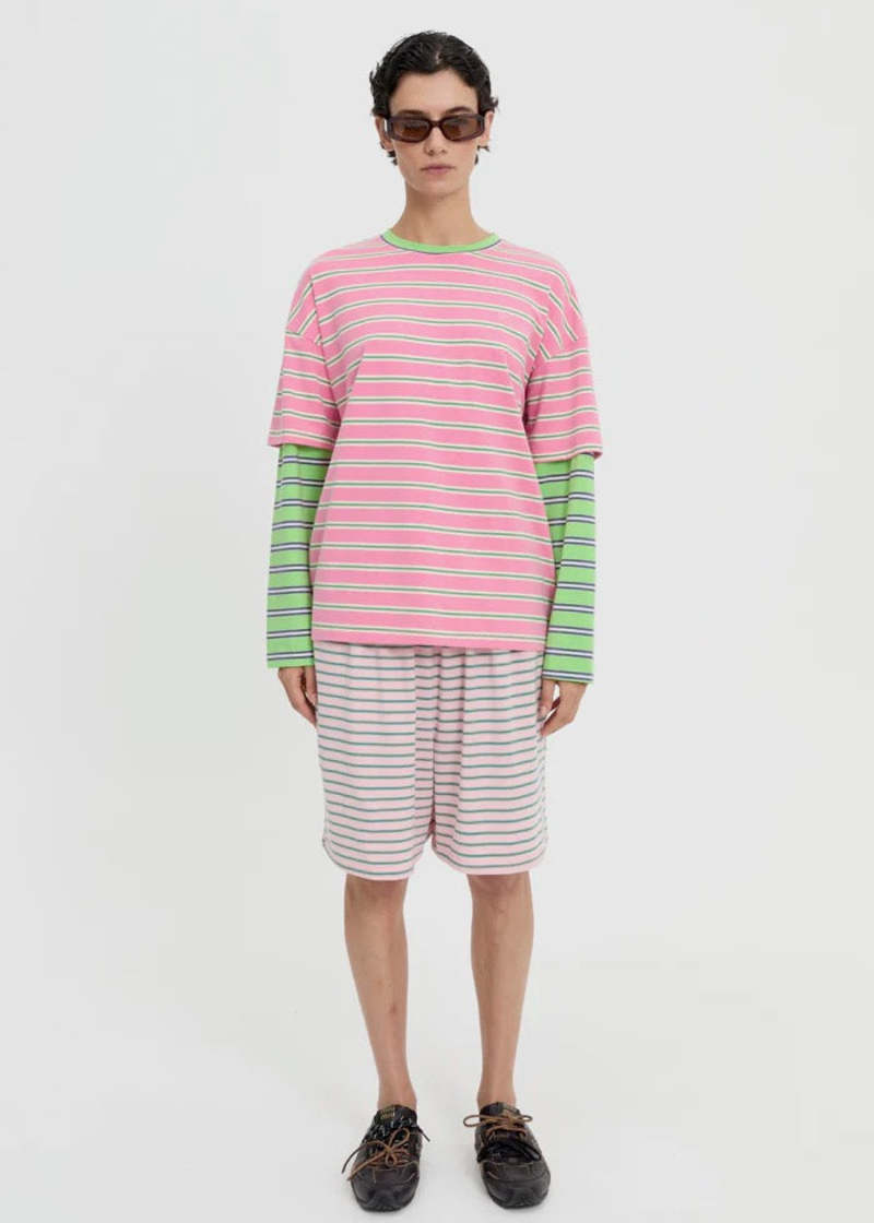 Blanca Studio Faro Double Layer Striped Tee