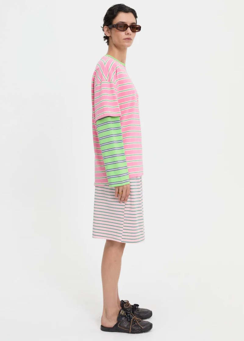 Blanca Studio Faro Double Layer Striped Tee