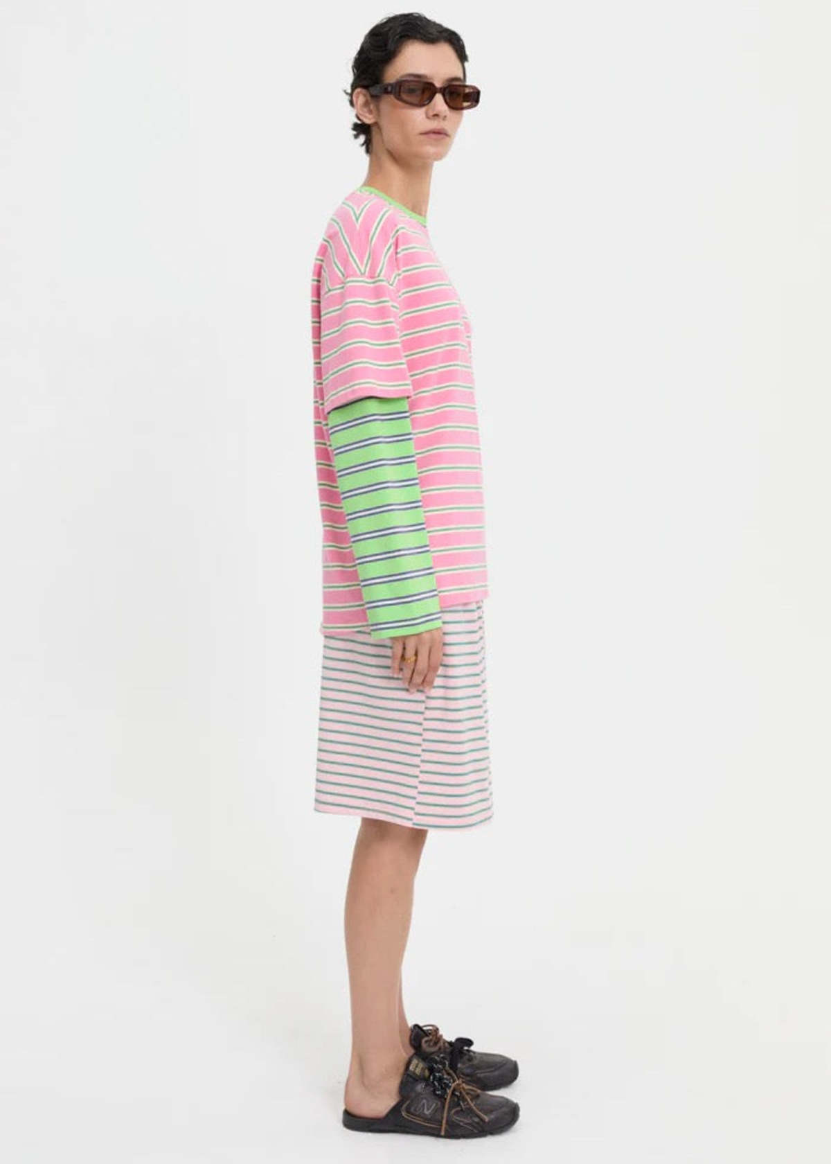 Blanca Studio Faro Double Layer Striped Tee - Image 5 of 6