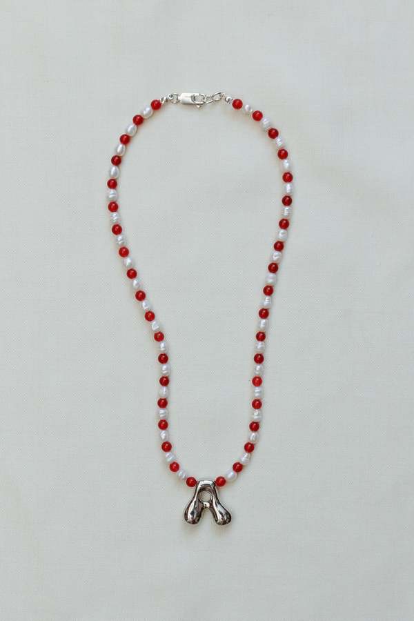 Par Moi Ruby Initial Necklace Par Moi Ruby Initial Necklace