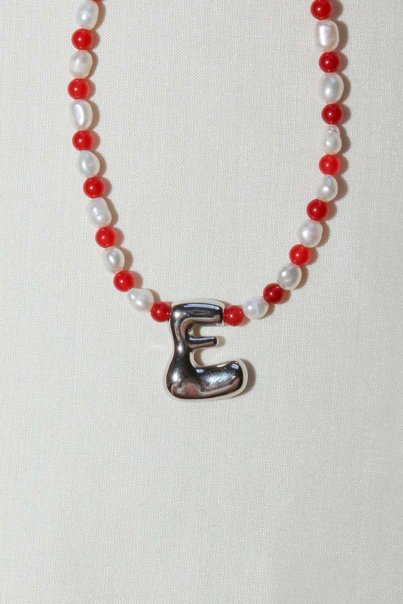 Par Moi Ruby Initial Necklace