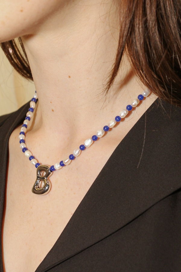 Par Moi Sapphire Initial Necklace