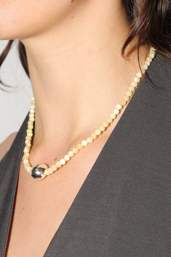 Par Moi Yellow Jade Pepita Necklace