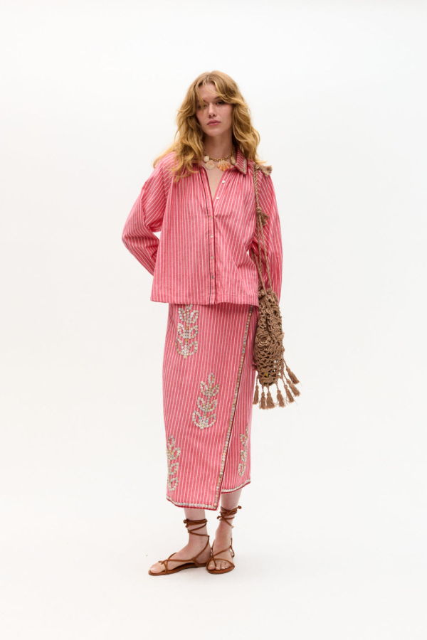 Carolina K Brisa Shirt - Red Stripe