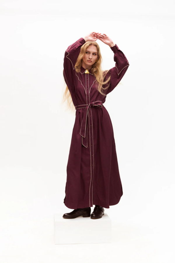 Carolina K Rodeo Dress - Burgundy