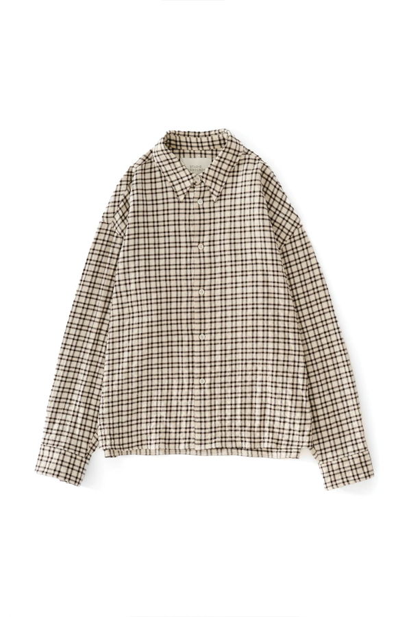 Studio Nicholson Nostra Long Sleeve Shirt - Canvas / Black Check