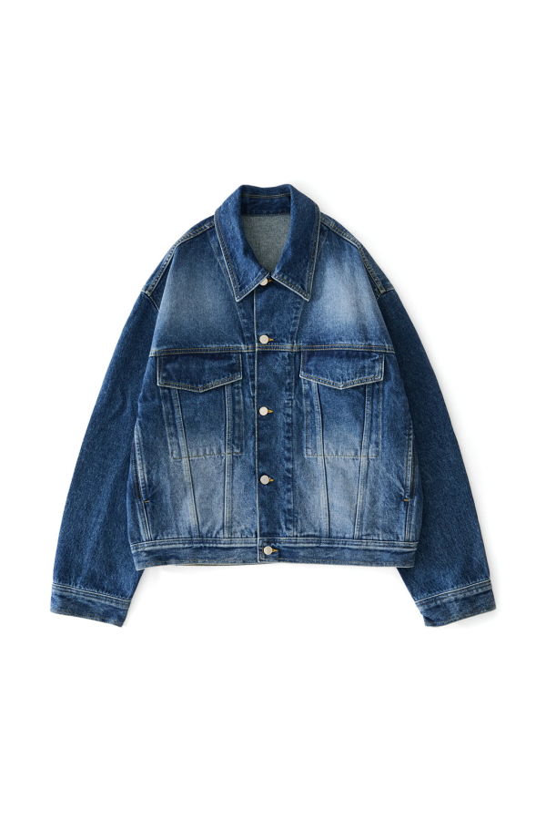 Studio Nicholson Stein Classic Denim Jacket - Worn Wash Indigo