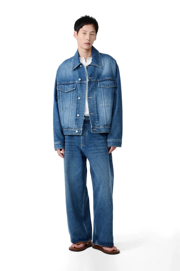 Studio Nicholson Stein Classic Denim Jacket - Worn Wash Indigo
