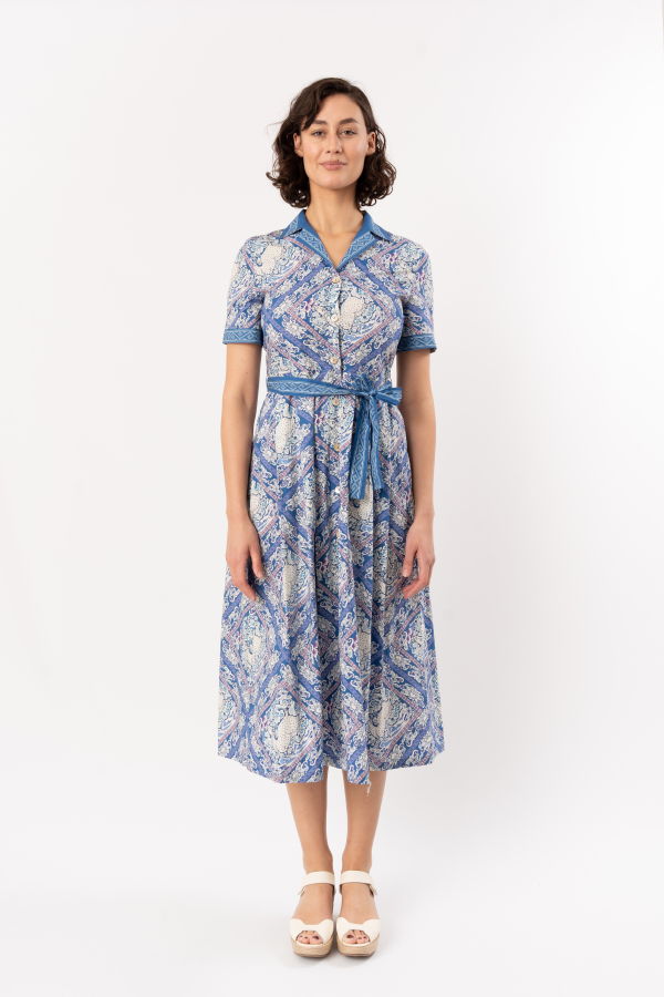 emporio sirenuse Claudia Dress - Meadow Print Blue