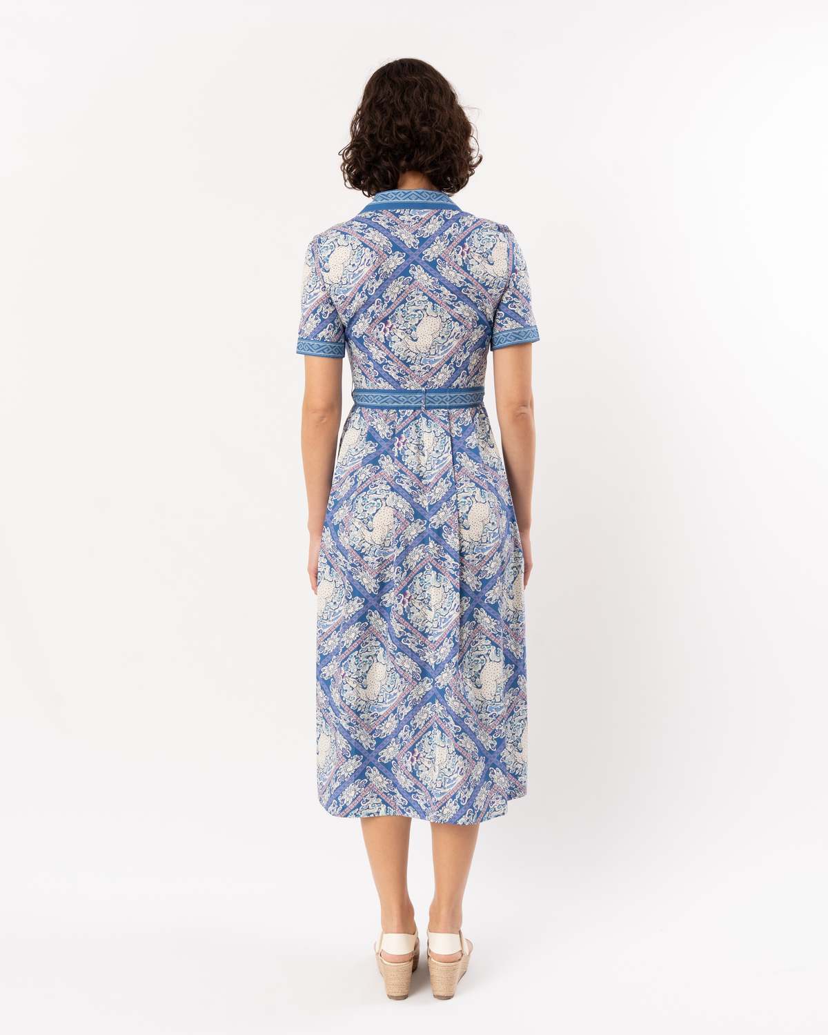 emporio sirenuse Claudia Dress - Meadow Print Blue - Image 4 of 6