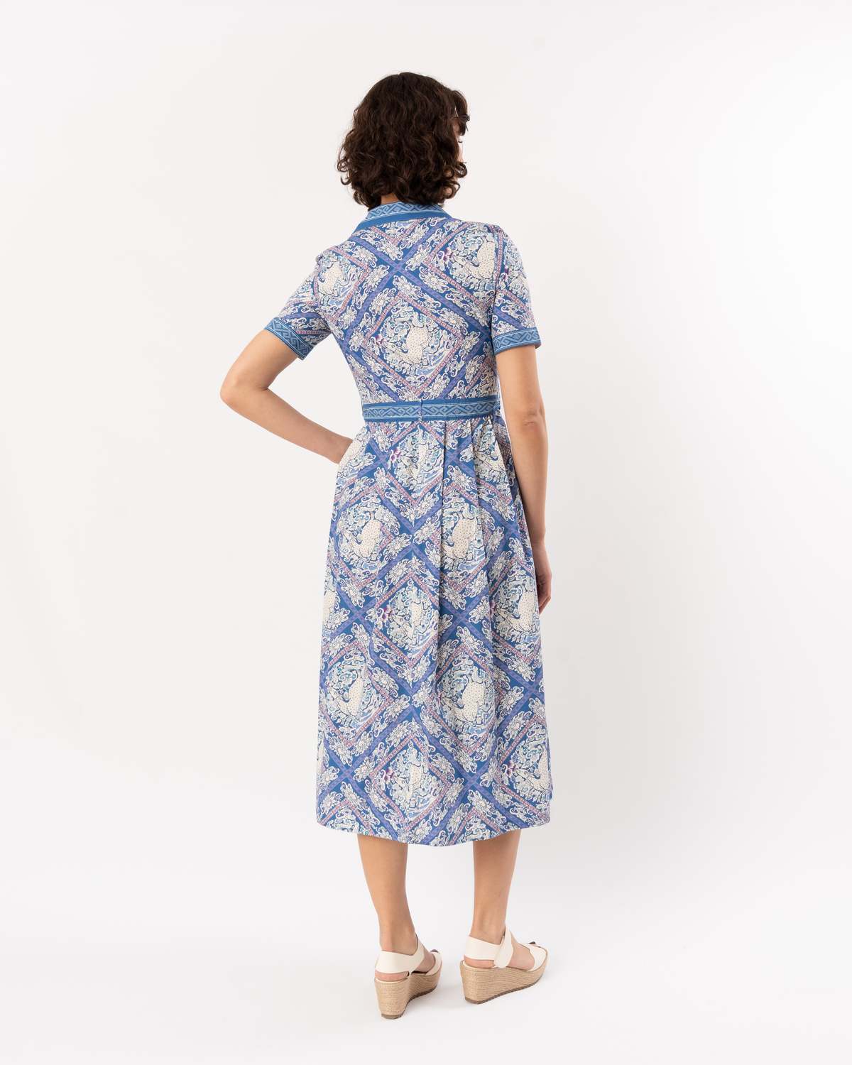 emporio sirenuse Claudia Dress - Meadow Print Blue - Image 6 of 6