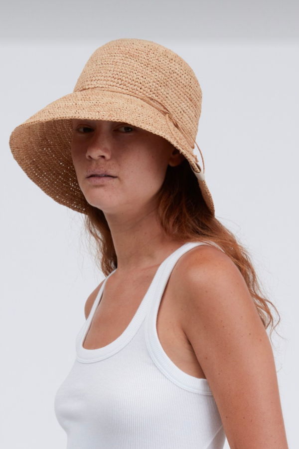 Rag & Bone Crochet Bucket Hat - Natural