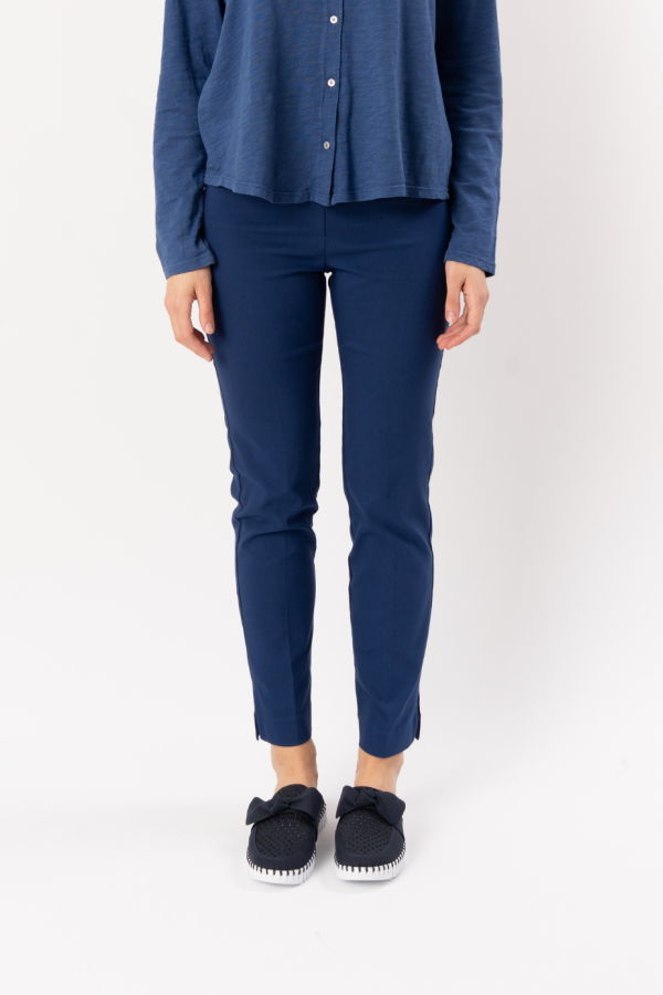 ELLIOTT LAUREN Pull On Straight Leg Pant - Navy