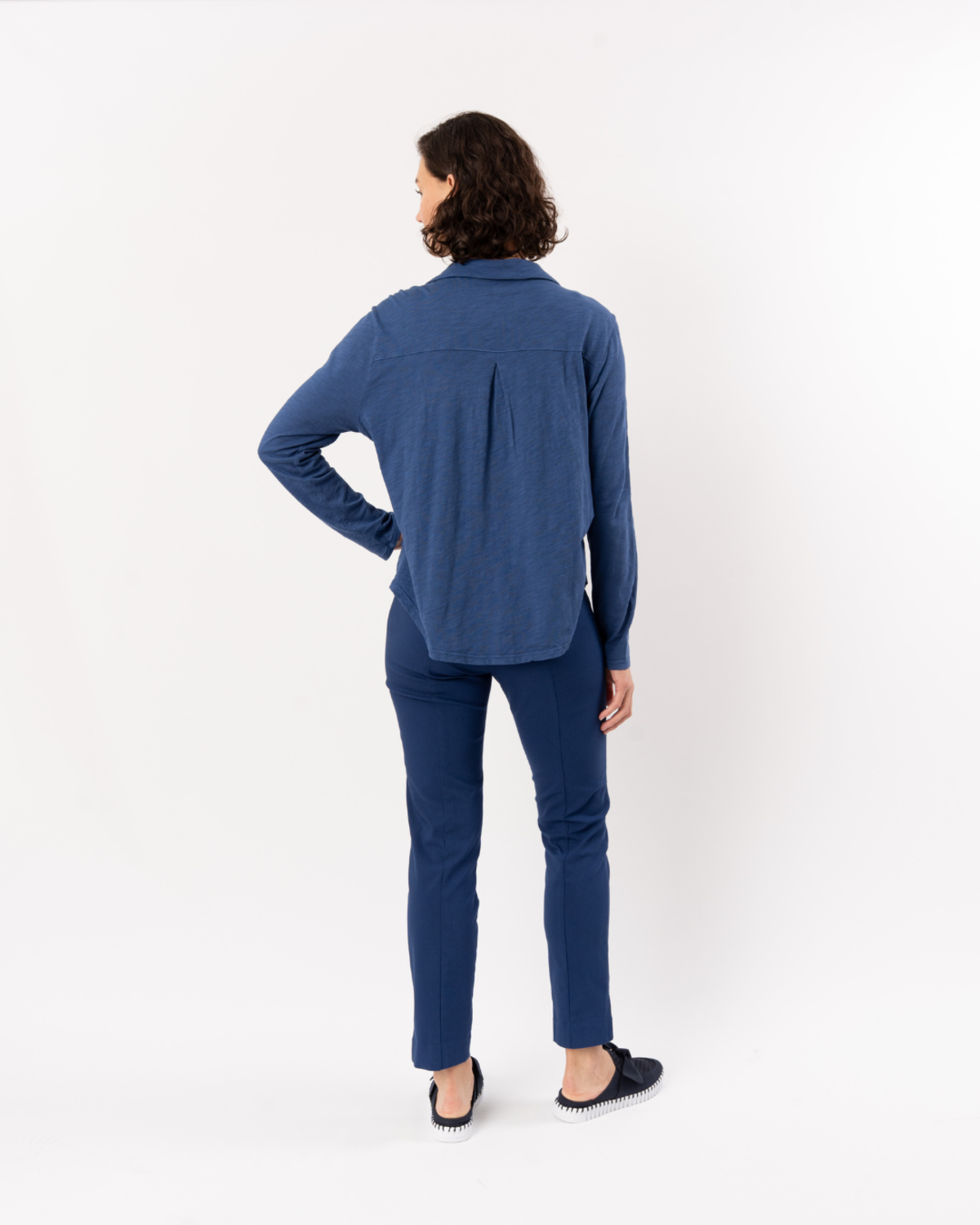 ELLIOTT LAUREN Pull On Straight Leg Pant - Navy - Image 5 of 5