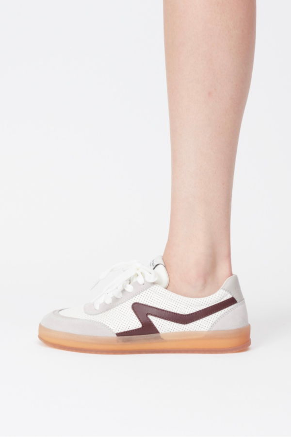 Rag & Bone Retro Court Sneaker - White/ Deep Plum