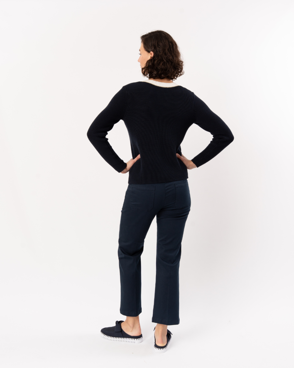 ELLIOTT LAUREN Slim Sailor Pocket Pant - Navy - Image 5 of 5