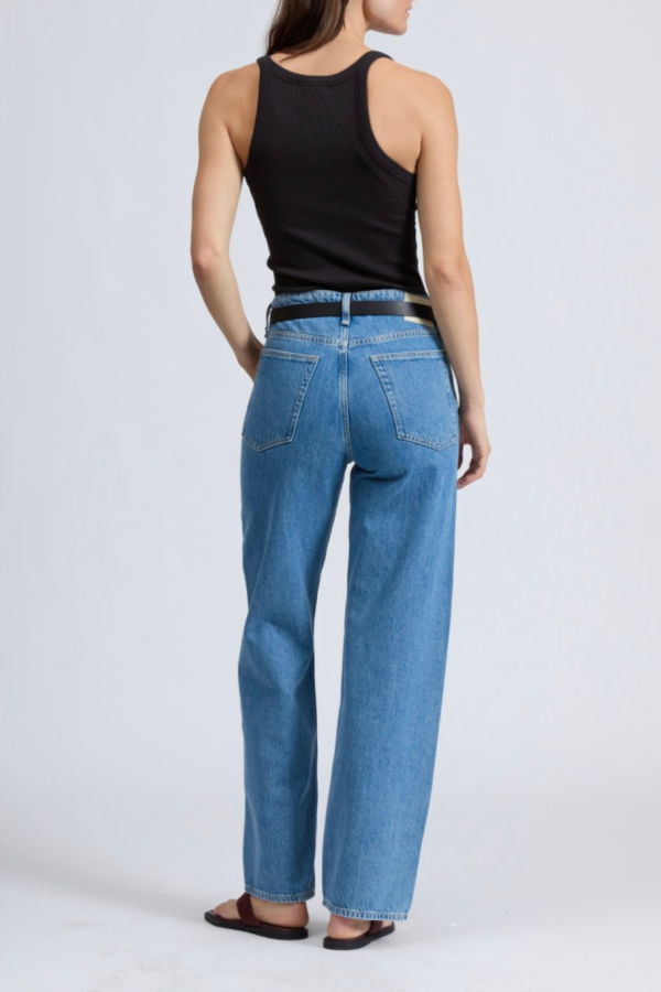 Rag & Bone The Essential Rib Wide String Tank - Black