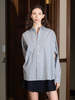 Baserange Claude Shirt - Blue Check - Thumbnail 1