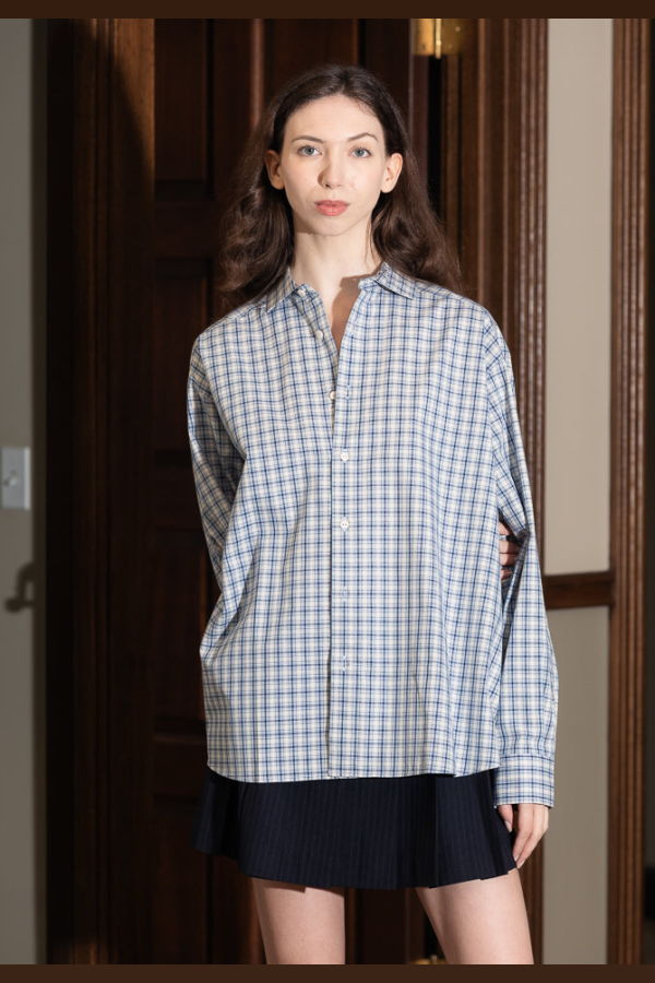 Baserange Claude Shirt - Blue Check
