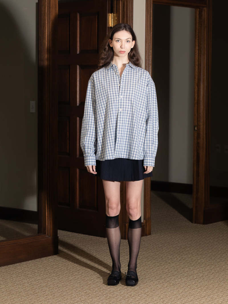 Baserange Claude Shirt - Blue Check