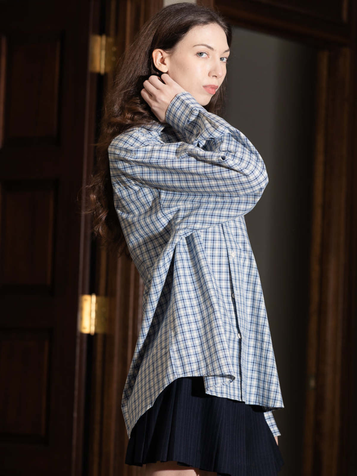 Baserange Claude Shirt - Blue Check - Image 4 of 8