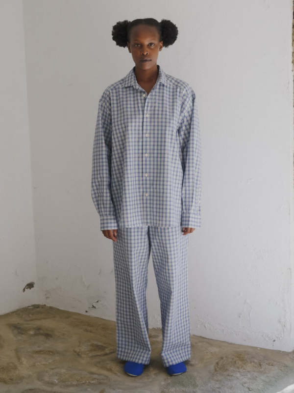 Baserange Claude Shirt - Blue Check