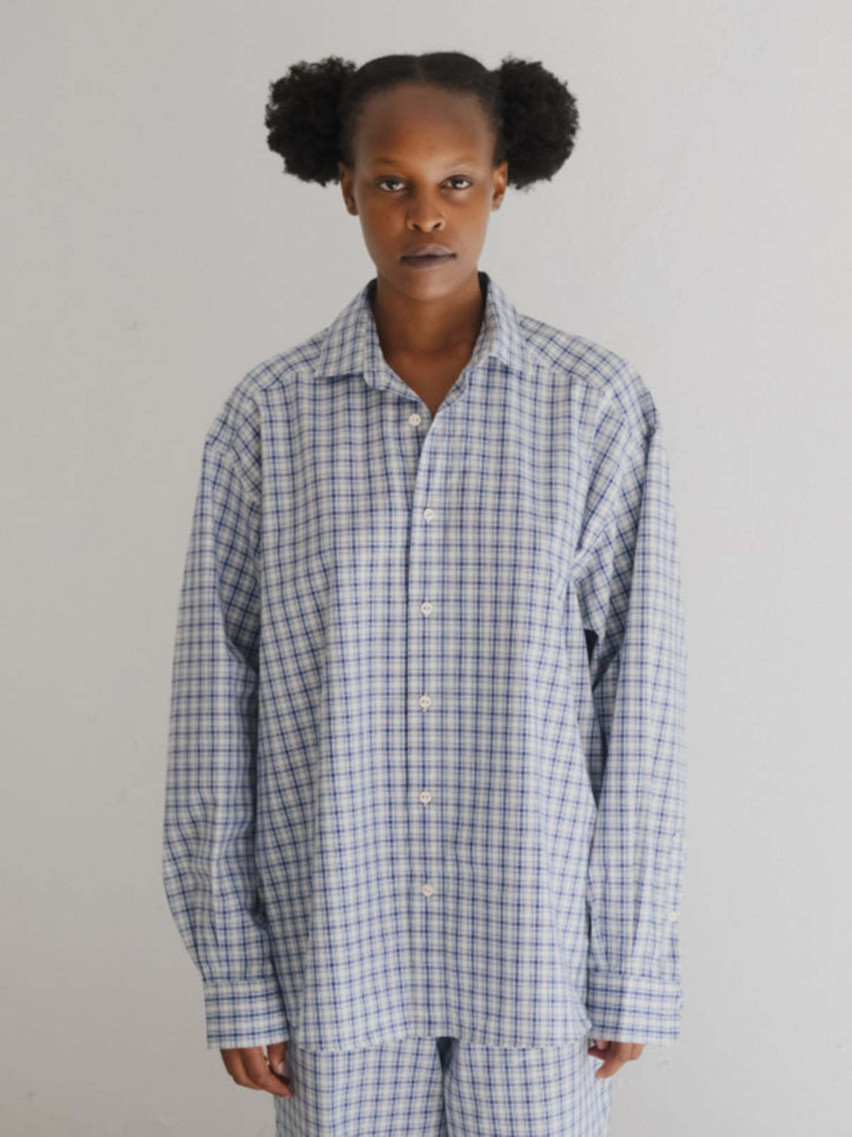Baserange Claude Shirt - Blue Check - Image 6 of 8