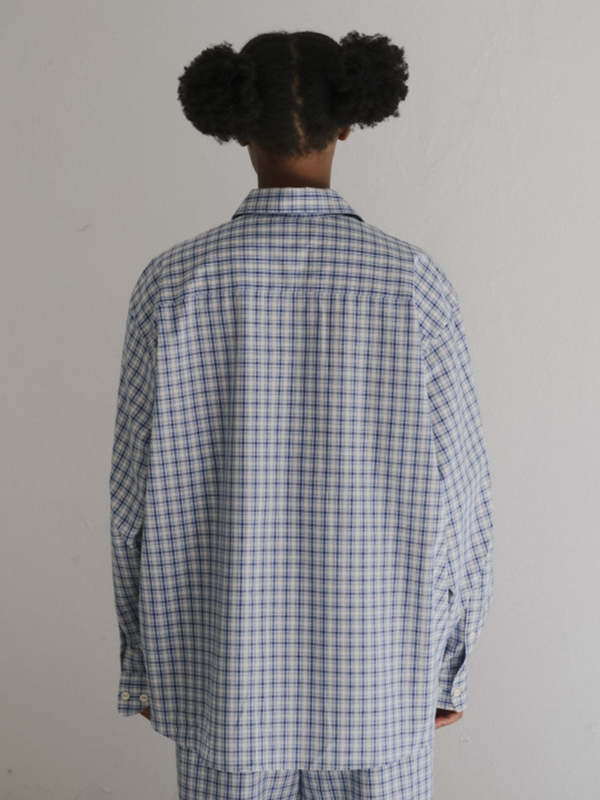Baserange Claude Shirt - Blue Check
