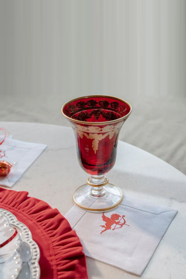 Arte Italica Cupid Linen Cocktail Napkin Set (4) Napkins