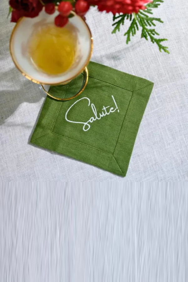 Arte Italica Salute Linen Cocktail Napkin Set of 4