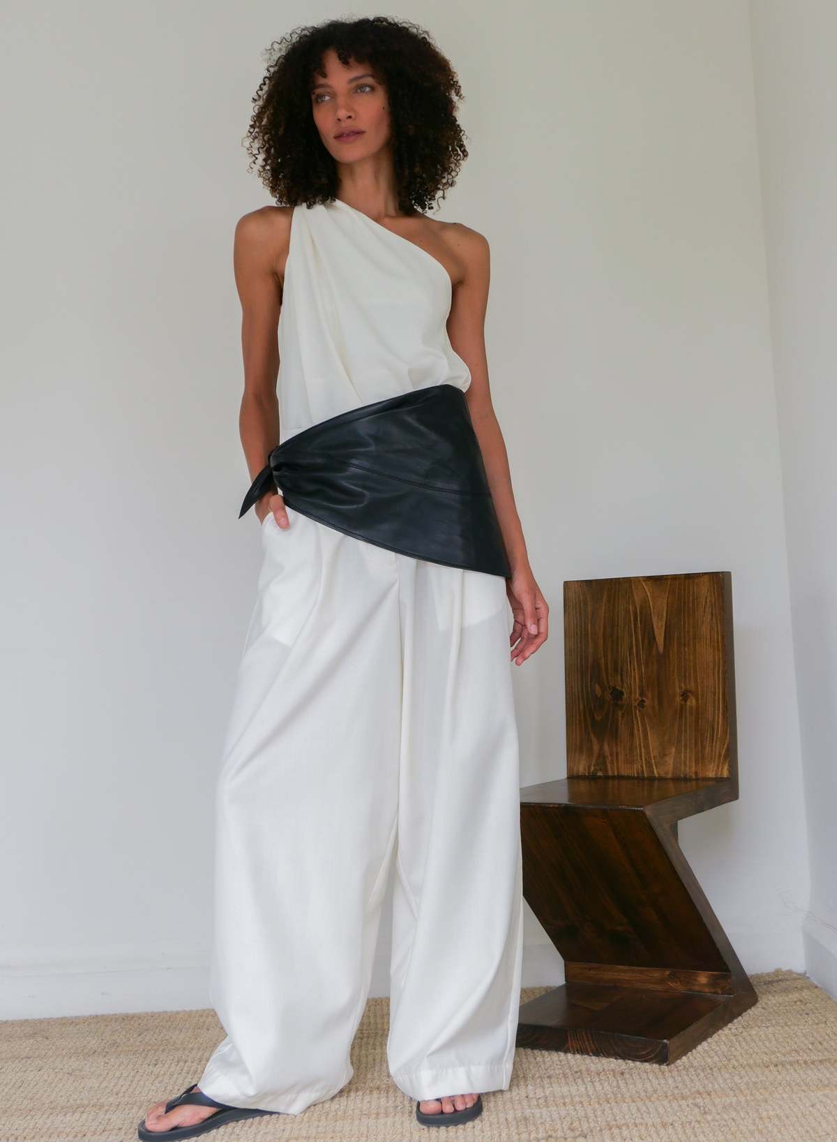 Sloan Scarf Belt - Black - Image 1 of 1