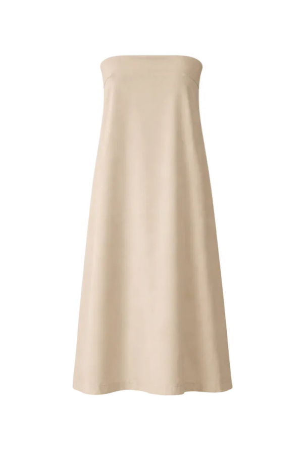 Sloan Summer Wool Strapless Dress - Sand
