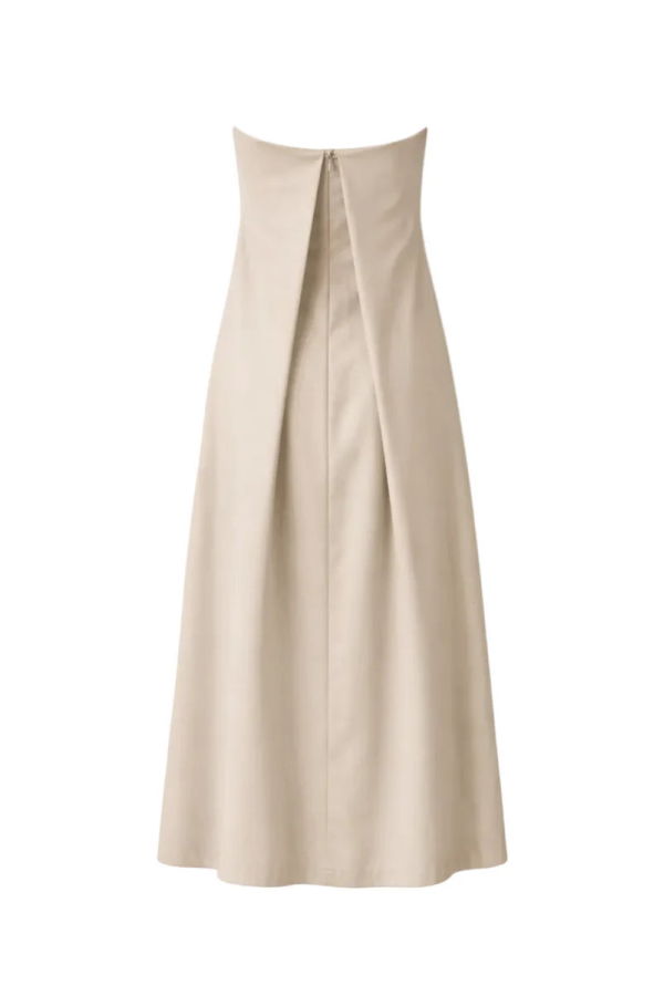 Sloan Summer Wool Strapless Dress - Sand