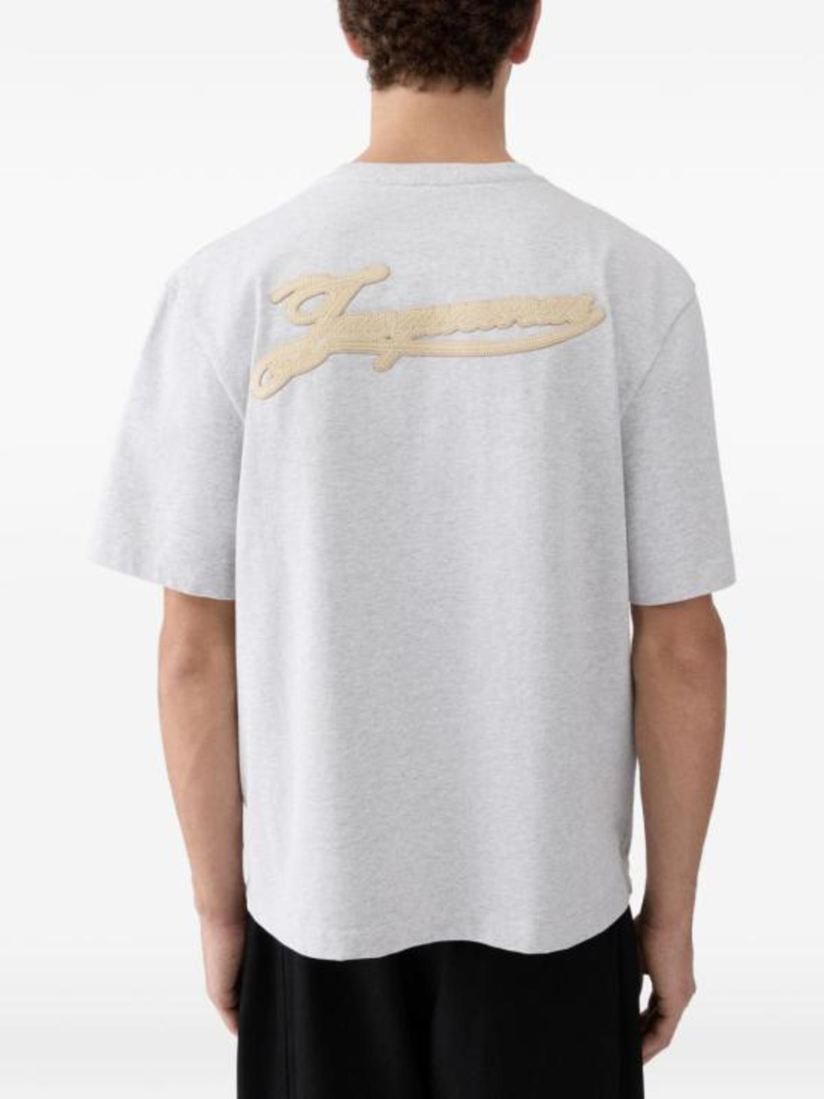 Jacquemus Rosemary Label Tee - Grey - Image 4 of 5