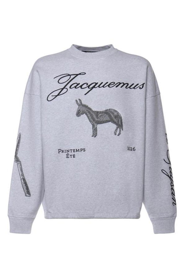 Jacquemus Donkey Jacquard Tunic Top - DONKEY JACQUARD GREY