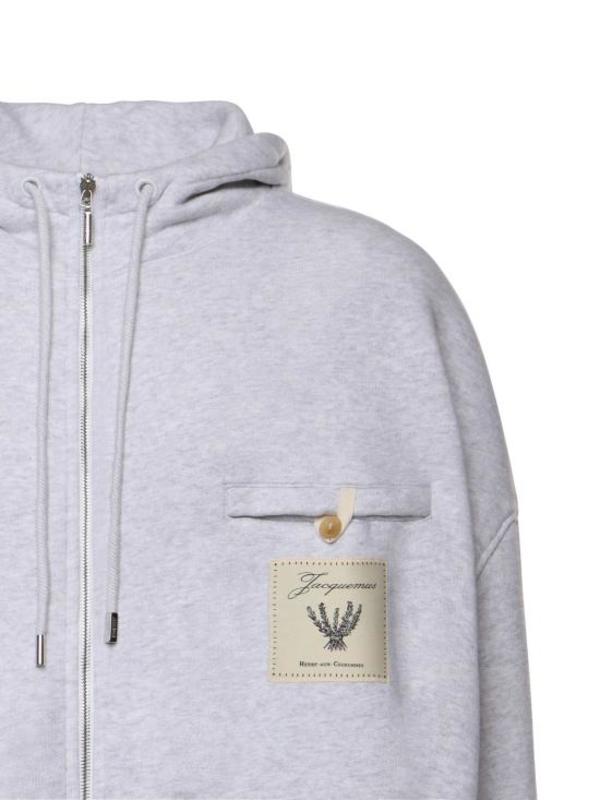Jacquemus Rosemary Label Hoodie - Grey