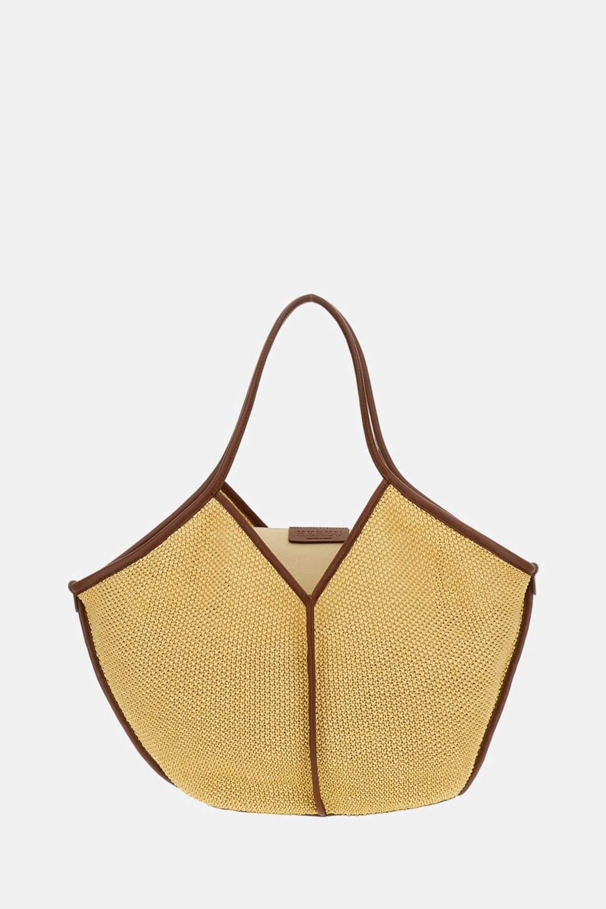 Hereu Vi Calf Leather Shoulder Bag - Beige - Image 1 of 4