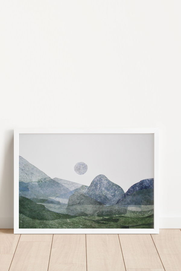 Artxtiles Cold Spring Small Framed Print - White