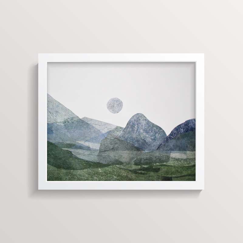 Artxtiles Cold Spring Small Framed Print - White