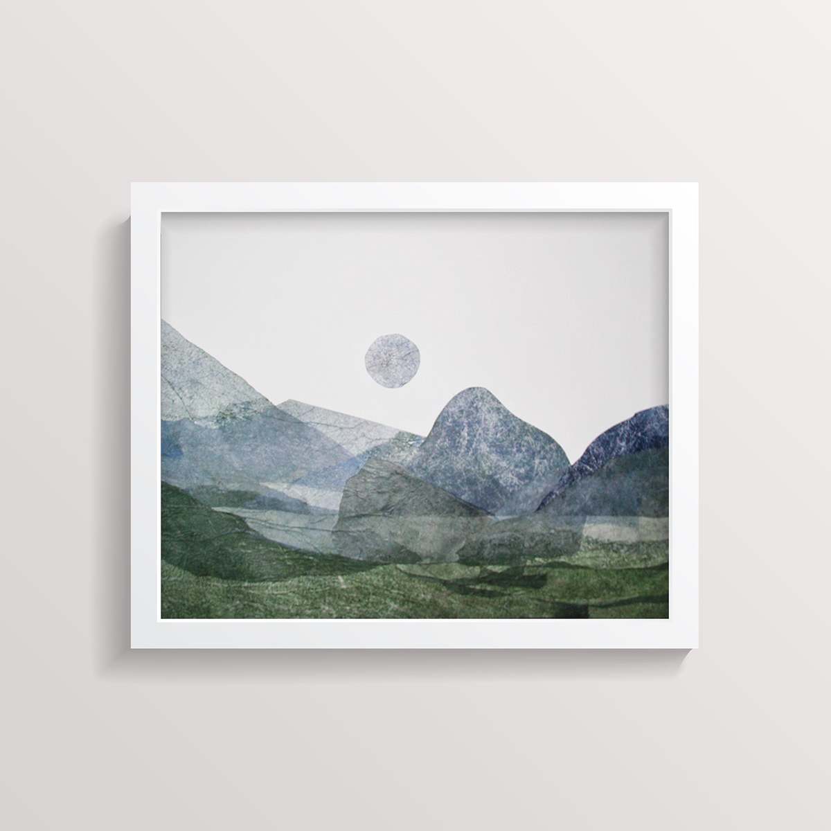 Artxtiles Cold Spring Small Framed Print - White - Image 3 of 4