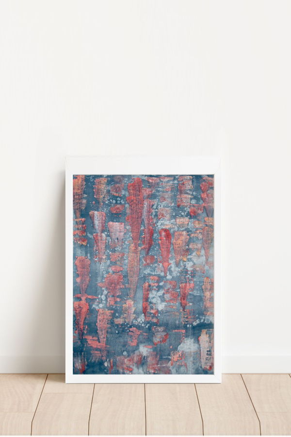 Artxtiles Crystallize Framed Small Print - White