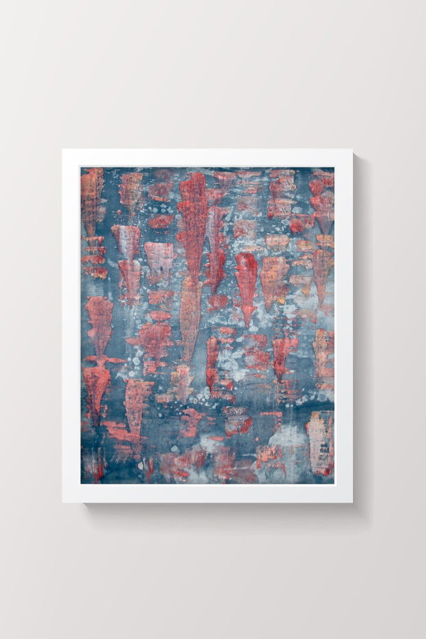 Artxtiles Crystallize Framed Small Print - White