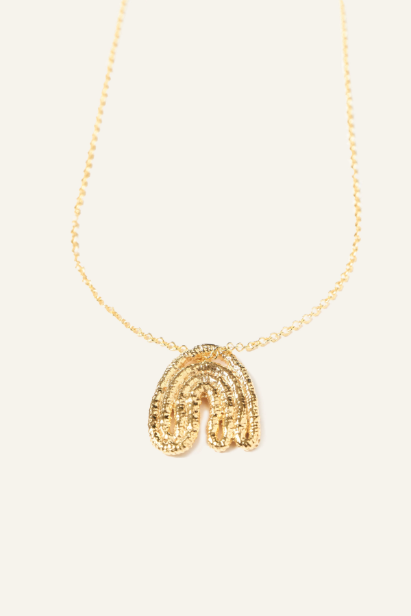 COG Leaf Pendant Necklace - 14K Gold Plated