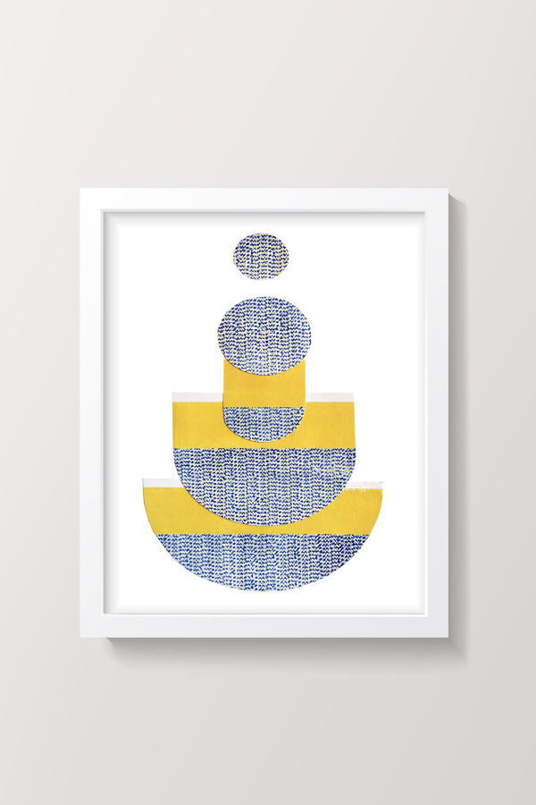 Artxtiles Nesting Small Framed Print - White