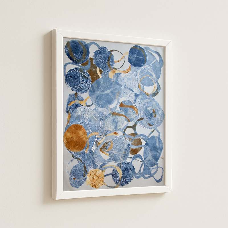 Artxtiles Outer Orbit Small Framed Print - White