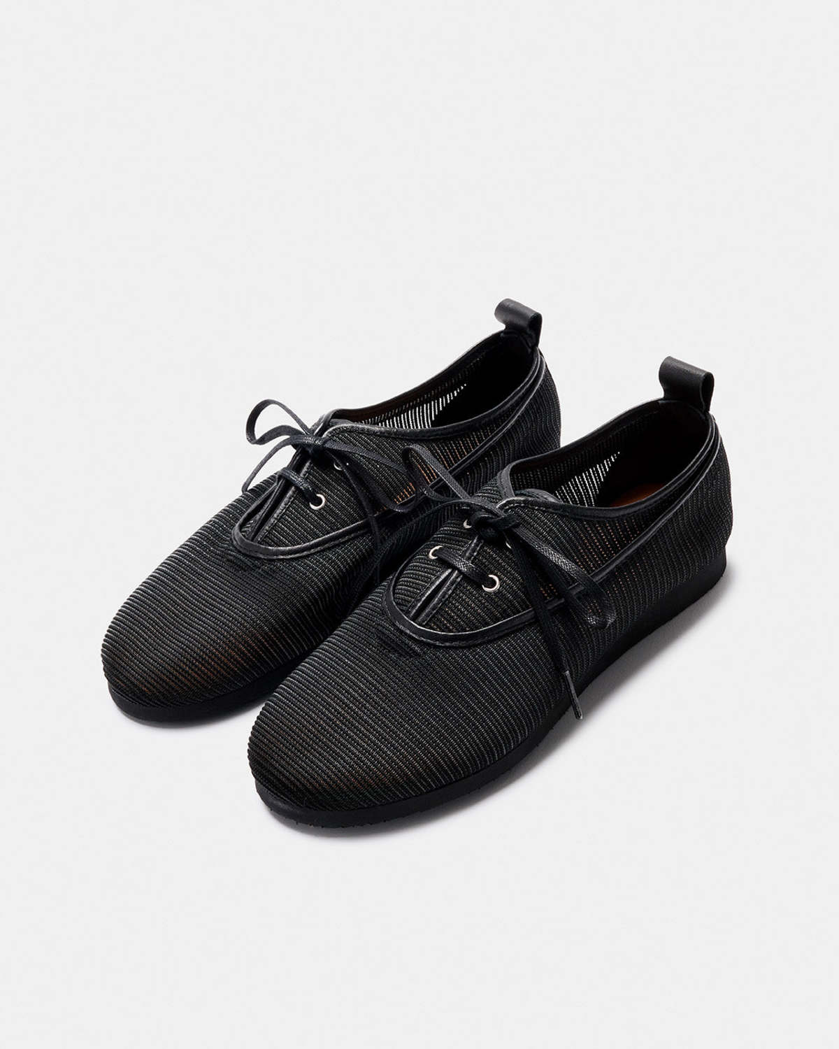 Naguisa Carmen Black Mesh Oxford Shoes - Image 2 of 5