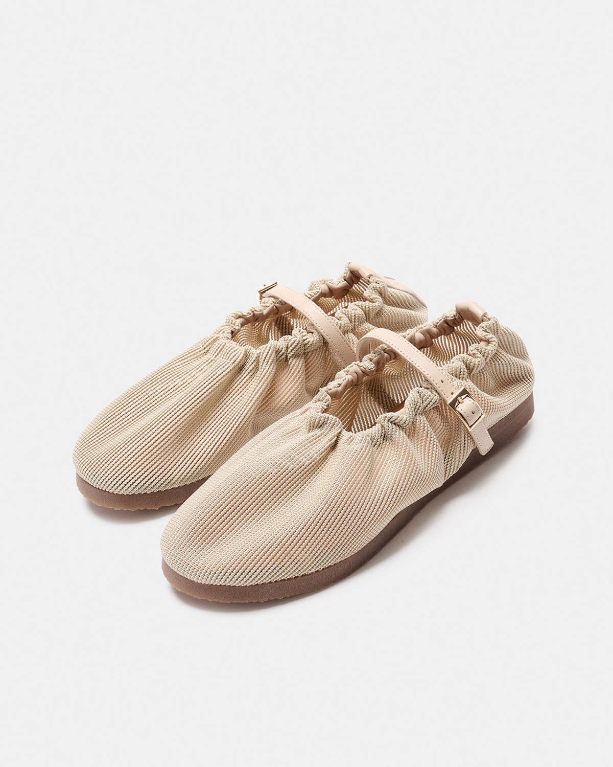 Naguisa Leonora Natural Mesh Flat Shoes - Image 2 of 5