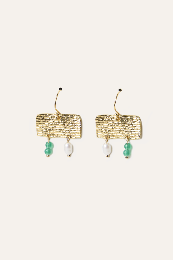 COG Vessel 14K Gold Plate Earrings