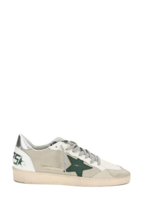 Golden Goose White Milk Marble Green Sneakers