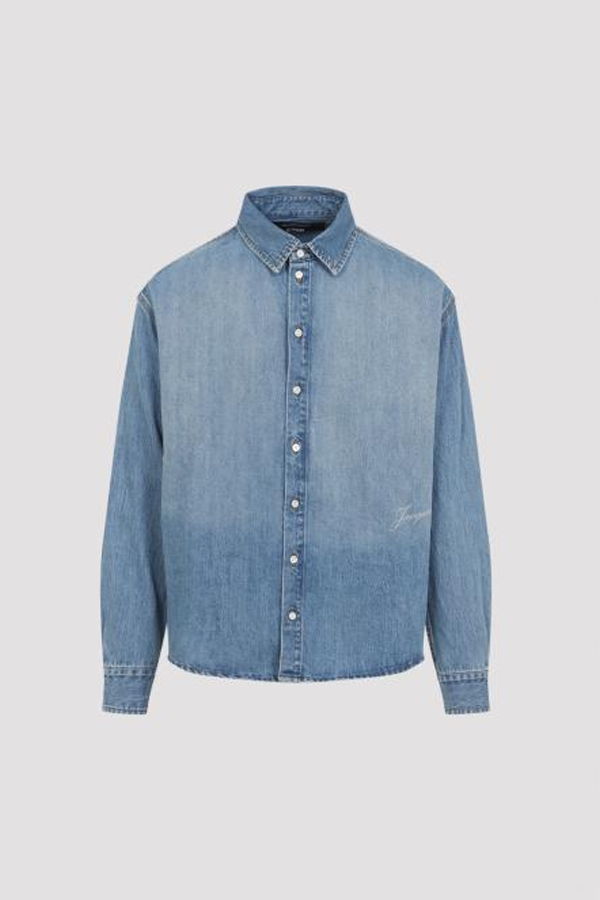 Jacquemus SHM00545AD0001733C Shirt - Blue Tabac